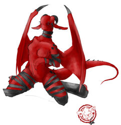 demon dragon female goth horns necrodrone necrodrone_(character) pav piercing scalie solo wings