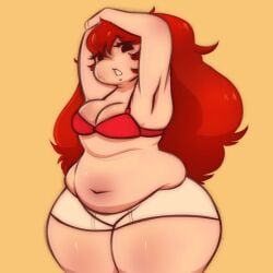 5hitzzzu auburn_hair boombita chubby chubby_female friday_night_funkin funcu funculicious girlfriend_(friday_night_funkin) meatcuteshii pinkbobatoo red_bra skiddioop stereodaddy thick_thighs wide_hips