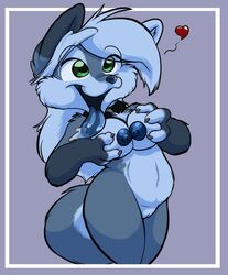 anthro bloo_(artist) bloo_(character) breasts canine chubby collar cute female fur furry nude pussy solo wolf