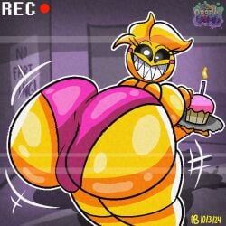 1girls animatronic ass_focus ass_up big_ass big_breasts camera_view chicken chubby chubby_female cross-eyed female five_nights_at_freddy's five_nights_at_freddy's_2 noodlebomb45 panties pink_panties puffy_nipples robot scottgames sharp_teeth toy_chica_(fnaf)