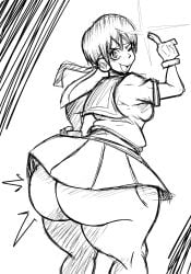 1girls ;o ass_bigger_than_head ass_cleavage bandana big_ass black_and_white bottom_heavy bubble_ass bubble_butt caked_up capcom cheesecake chubby chubby_female clapping_ass doodle dumptruck_ass dumptruck_butt fat_ass gloves huge_ass looking_at_viewer looking_back miniskirt nasty_spaghjett open_mouth plump pointing pointing_up posing posing_for_the_viewer sakura_kasugano school_uniform schoolgirl short_hair street_fighter thick_ass thick_thighs thunder_thighs tomboy voluptuous wide_hips wink winking_at_viewer