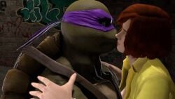 3d 3d_animation 3d_model animated animation april_o'neil april_o'neil_(tmnt_1987) cum cum_in_mouth cum_on_face cumshot donatello donatello_(tmnt) kissing kissing kissing_while_penetrated moan moaning moaning_in_pleasure mutant penetration penis sex sex_against_wall sound tagme teenage_mutant_ninja_turtles tmnt tmnt_1987 turtle video voice yellow_jumpsuit