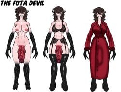 1futa big_breasts breasts chainsaw_man character_design clothed clothing demon_futa devil_futa fully_clothed futa_only futanari huge_cock human light-skinned_futanari light_skin lingerie luckyshazo model_sheet mostly_nude oc original_character over-draws overcoat overdraws(artist) overnsfw penis smile smiling solo standing tagme things twitter_link