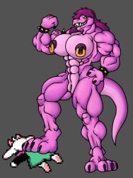 abs anthro ass biceps big_breasts big_butt big_muscles big_pecs breasts claws deltarune digital_drawing_(artwork) digital_media_(artwork) dinosaur duo feet female fingers genitals gin98 hair hi_res huge_breasts huge_butt huge_hips huge_muscles huge_pecs huge_thighs hyper hyper_muscles looking_at_viewer male male/female mammal muscular muscular_anthro nipple_piercing nipples nude pecs piercing pink_horns prehistoric_species pubes pussy ralsei reptile scalie shaded simple_background smile solo stepped_on susie_(deltarune) tail teeth thick_thighs toes undertale undertale_(series) vein wide_hips