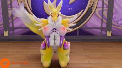 1girls 3d 3d_(artwork) big_breasts blender blender_(software) breasts digimon digimon_(species) digimon_tamers dojo female fox fox_girl furry hairy nipples nude nude_female pervert99 renamon renamon_(pictisculpts) yellow_body