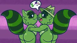 2boys ass bottomless femboy gay happy_tree_friends lifty_(htf) male_only prostitution raccoon shifty_(htf) sinribbons