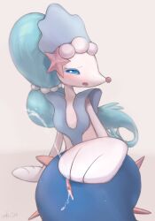 ahe_gao anthro blue_body blue_eyes blush censored female generation_7_pokemon genitals hi_res looking_pleasured masturbation mosaic_censorship nintendo open_mouth pokemon pokemon_(species) primarina pussy reka730 solo video_games