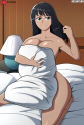 assentlov bed female female_only nico_robin nude one_piece pre-timeskip