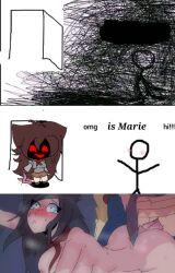 bed big_ass completely_nude crying depressed evil_smile funn funny hard_sex huesosdry marie_(huesosdry) meme night nude_female omg_hi! original_character scary yandere zoophilia