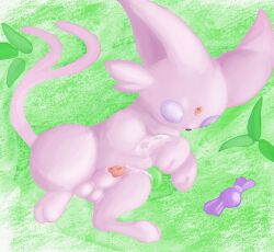 balls candy deltasomnium dessert diabeetus digital_media_(artwork) digital_painting_(artwork) eeveelution espeon feral food generation_2_pokemon genitals male nintendo penis penis_tip pokemon pokemon_(species) solo tagme video_games