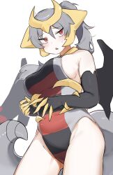2022 artist_request bare_thighs borrowed_design breasts cute gijinka giratina hufy926 humanized personification pokemon red_eyes sideboob tagme