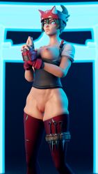 1girls 3d angry angry_eyes angry_face blender breasts dom3d female female_focus female_only kiriko_(overwatch) large_breasts looking_at_viewer ninja overwatch overwatch_2 posing practically_nude pussy solo_female solo_focus