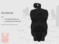 anthro anus ass balls big_balls bodily_fluids dinosaur dinosaur_(google_chrome) disembodied_hand duo gay genitals google google_chrome hi_res male male_only ornyrabi77 penis reptile scalie solo_male squeezing sweat the_ornyrabi77 therabit yaoi