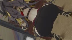 1girls 3d animated ass ass_focus ass_shake black_hair black_shorts dehya_(genshin_impact) female from_behind genshin_impact huge_ass jiggle kishi long_hair short_shorts shorts solo squatting twerking video webm