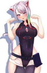 1girls asian asian_female big_ass big_breasts bunny_ears cd_projekt_red cetta_(cettadvd) cybernetics cyberpunk:_edgerunners cyberpunk_2077 cyborg female female_only leotard light-skinned_female light_skin looking_at_viewer lucyna_kushinada netflix nude short_hair studio_trigger thunder_thighs white_hair