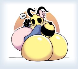 annabee_(woebeeme) big_ass big_breasts breasts bubble_butt dewbber female huge_ass tagme