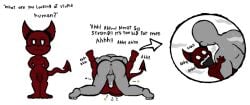 2koma anal anon demon digital_drawing_(artwork) flaccid grey_body imp impy looking_at_another looking_at_partner looking_at_viewer male male/male mating_press nude okami23_(artist) penis red_body serious_look sex tongue_out