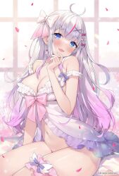 ayamy blush cleavage female female_only indie_virtual_youtuber solo solo_female virtual_youtuber yasou_toiki