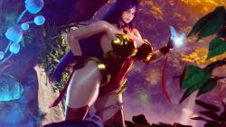 1girls 3d clothing curvy_female front_view huge_ass huge_breasts irelia_xan league_of_legends nillin_(artist) original thick_thighs wet