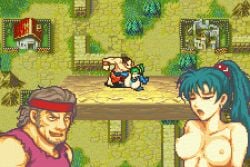 1boy 1girls 3koma bandit bandit_(fire_emblem) bare_legs bare_shoulders blue_panties breasts closed_eyes crying defeated defeated_heroine female fight fire_emblem fire_emblem:_the_blazing_blade game_over green_hair imminent_rape imminent_sex instant_loss legs lyn_(fire_emblem) male medium_breasts migal_(fire_emblem) muscular muscular_male naked naked_female nintendo nipples nude nude_female open_mouth outdoors panties pixel_art ponytail rape raravista shoulders spread_legs straight torn_clothes underwear