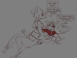 2futas anthro bat dusk_(tabuley) english_text erection furry futanari horsecock penis sitting_on_person sunny_(tabuley) tabuley