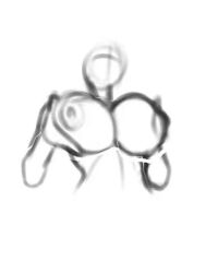 2022 animated breasts faceless_female female female_focus female_only jakuson_z nipples sketch unnamed_character video