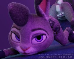 1girls 2022 3d_(artwork) animal_humanoid anthro artist_name bedroom_eyes bent_over butt carpet clothing digital_media_(artwork) dildo disney female female_only fur furry genitals grey_body grey_fur humanoid ineffective_clothing inside judy_hopps lagomorph leporid looking_at_viewer mammal masturbation narrowed_eyes nude on_ground penetration pressed_against purple_eyes pussy rabbit seductive sex_toy simple_background solo spread_legs spreading sunsetthefoxad vaginal_penetration waist_accessory watermark wraps wrist_wraps zootopia