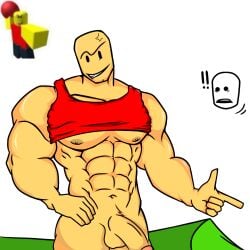 baller bara big_penis boss_fighting_stages gay kendrick_nsfw male partially_clothed roblox roblox_game robloxian shocked solo tagme wink yaoi