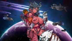 1girls big_breasts demon_girl female futuristic impidimp mod revealing_clothes rimworld spaceship stmaster tagme