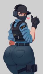 1girls ahe_gao behind_view big_butt eyes_rolling_back female female_only fortnite fortnite:_battle_royale girl hat heart heart-shaped_pupils heart_eyes horny horny_female love_heart mask microphone postblue98 rolled_up_sleeves single_girl small_waist thick thick_ass thick_thighs thumbs_up waypoint