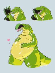 2boys animate_inanimate anthro belly big_belly chubby closed_eyes consensual_vore couple crocodile crocodilian dating eaten_alive eaten_whole embrace fat fat_rolls fat_tail fluffy fluffy_tail furry gay green_latex heart hi_res highres holding_belly holding_stomach huge_belly kissing latex latex_creases latex_creature latex_vore living_latex living_rubber making_out male male_only non-fatal non_fatal non_fatal_vore null_crotch overweight overweight_male reeseikena_(artist) rubber rubber_creases rubber_creature rubber_vore shiny_latex stomach_bulge stomach_deformation swallowed_whole swallowing swallowing_whole tail tail_mouth thick_neck thick_thighs tongue_out unknown_species vore willing_prey willing_vore
