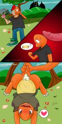 berry big_belly breasts charizard charmander color colored comic comic_sans duo egg egg_bulge egg_laying female food fruit furaffinity furaffinity_link furaffinity_url gender_transformation generation_1_pokemon genitals hi_res impregnation intersex intersex/male male male/female morph morphing mtf_transformation nintendo penetration penis plant pokemon pokemon_(species) pokemorph sequence stomach_bulge transformation video_games wenzyke