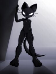 1boy anthro darkdoomer feline fur furry male male_only miw nude penis solo uncut