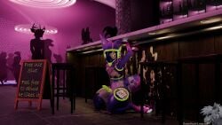 16:9 3d_(artwork) 4k a-frame_sign absurd_res ambiguous_character ambiguous_gender ambiguous_species animal_genitalia animal_penis anthro bar bar_stool blender_(artwork) blender_eevee_(artwork) bodily_fluids bondage bottle bound bukkake canine_genitalia canine_penis container cuff_(restraint) cum cum_covered cum_drip cum_in_hair cum_on_body cum_on_chest cum_on_face cum_on_ground cum_on_leg cum_on_penis cum_on_tail cum_on_wall dance_floor deer digital_media_(artwork) dripping english_text erection exhibitionism free_use fur furniture genital_fluids genitals glowing glowing_genitalia glowing_penis green_body green_penis group hair handcuffed handcuffed_around_object handcuffs hands_behind_back hi_res knot knotted_penis machine male mammal messy metal_cuffs nightclub nude penis pink_body pink_fur protogen purple_body purple_fur quartz_xtal restraints sign somesnowleopard stool synth_(vader-san) tail text under_the_table vernid watermark widescreen