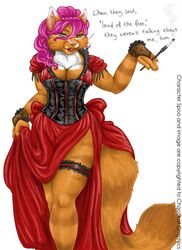 anthro chaotikat chubby corset feline feline_humanoid female sassy solo