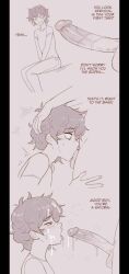 2boys blowjob first_time holding_head nervous nervous_smile shy tagme takunomi