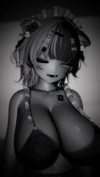 3d animated big_breasts breasts female female_only feminine mp4 pale_skin red_eyes sharp_teeth tagme unity_(engine) video vrchat vrchat_avatar white_body