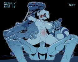 2026 abs angry angry_sex balls big_breasts big_penis blush bodily_fluids bone bone_necklace breasts clenched_teeth deep_penetration duo eye_makeup feet female from_behind_position front_view genital_fluids genitals herpestid hi_res jewelry machine male mammal markings metal metal_(artist) metallic_body mongoose necklace nipple_piercing nipples penetration penis piercing questionable_consent ring_(marking) ringed_tail robot rough_sex sex size_difference spread_legs spread_toes spreading stomach_bulge striped_markings striped_tail stripes tail tail_markings tanya_nazthoron teeth thick_penis toes vaginal_fluids vaginal_penetration