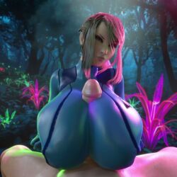 1boy 1girls 3d alternate_breast_size animated big_breasts blonde_hair breasts breasts_bigger_than_head cum cum_on_breasts cum_on_face female female_focus gigantic_breasts huge_breasts large_breasts light-skinned_female light-skinned_male male massive_breasts metroid no_sound paizuri paizuri_lead_by_female paizuri_on_lap pov pov_paizuri samus_aran straight vaako video virtamate white_female zero_suit zero_suit_samus