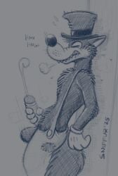2025 anthro balls big_bad_wolf bodily_fluids breath canid canine canis clenched_teeth closed_eyes clothing cum cum_in_penis cum_inside drooling ejaculation fairy_tales genital_fluids genitals gloves grunting hand_on_penis handwear hi_res leaning male mammal masturbation orgasm panting patch_(fabric) penis saliva sharp_teeth sniffur solo standing standing_masturbation sweat tail teeth teeth_showing wolf zeke_wolf