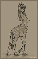 2007 bethany_sellers breasts drawn female giraffe giraffe_taur giraffid hooves nude solo taur