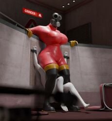 1boy 1girls 3d ambiguous_oral animated ass big_ass big_breasts captured conadolpomp dominant dominant_female dubious_consent face_between_cheeks face_burried_in_ass face_in_ass fempyro frame_by_frame grinding_on_face pyro_(team_fortress_2) reverse_forced_oral reverse_rape slamming_ass smothering tagme team_fortress_2 tied_up video