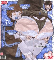 2d 2d_(artwork) 2girls amagi_yukiko ass ass_bigger_than_head ass_focus ass_size_talk assisted_presentation big_ass chie_satonaka dialogue enormous_ass evil_container face_to_ass huge_ass huge_cock lesbian_couple massive_ass nyoolie persona persona_4 plump_ass satonaka_chie size_talk sweaty_ass sweaty_body text thick_ass thick_thighs wide_ass wide_hips yuri