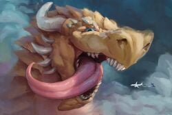 gigantic macro macro/micro macro_anthro macrophilia mawshot plane sairy solo_feral vore