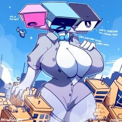 1girls android android_girl big_breasts breasts building building_destruction buildings city city_destruction clothed clothed_female emberosak female female_focus female_only giantess giantess_growth helicopter large_boobs large_breasts machine machine_girl sharing_a_body solo solo_female solo_focus thick_thighs thighs three_heads