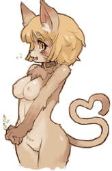 anthro breasts collar feline female fur furry nude ricosye solo