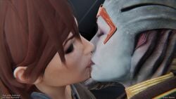 2girls 3d 3d_(artwork) 3d_model asari blue_skin closed_eyes commander_shepard drool drooling femshep freckles french_kiss jane_shepard kissing lesbian_kiss mass_effect meditating meditation open_mouth red_hair rotosama samara sleep_molestation sleeping tongue_out yuri