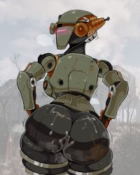 1girls 2019 ass assaultron back back_view backboob bethesda_softworks big_ass big_breasts blush breasts cum cum_inside cum_on_ass dat_ass fallout fallout_4 female hands_on_hips heart huge_ass humanoid imadeej one_eye outdoors pose robot sideboob skindentation solo solo_female standing text thick_ass thick_thighs tight_clothing watermark wide_hips