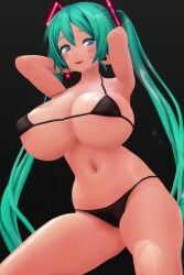 1girls 3d animated black_bra black_panties blue_hair bra breasts_bigger_than_head cheek_tattoo dancing hatsune_miku headset huge_breasts light-skinned_female light_skin long_hair maroshoo mp4 navel no_sound number_tattoo open_mouth panties solo tagme tattoo twintails underwear underwear_only video vocaloid