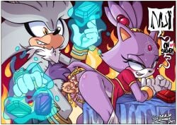 blaze_the_cat blush creampie cum_inside cumming dialogue emerald_(gem) english_text lunar_blaze male/female mobian_(species) penis psychokinesis sega sex silver_the_hedgehog skajrzombie sol_emerald sonic_(series) sonic_forces_speed_battle sonic_the_hedgehog_(series) speech_bubble straight sweat sweating tagme telekinesis text